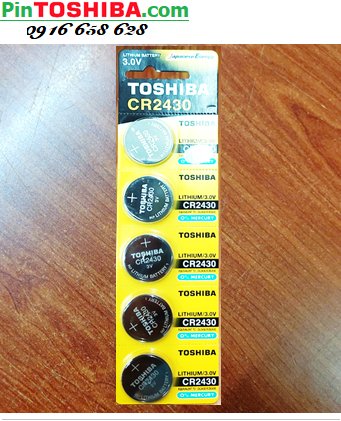 COMBO mua 1vỉ 5viên Toshiba CR2430 lithium 3v (24mmx3.0mm) _Giá chỉ 165.000đ/ vỉ 5viên